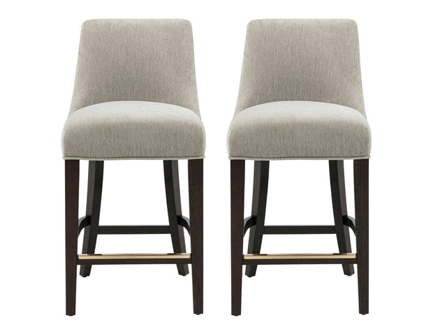 Beever Counter Stool in Taupe (set of 2) - Ornate Home