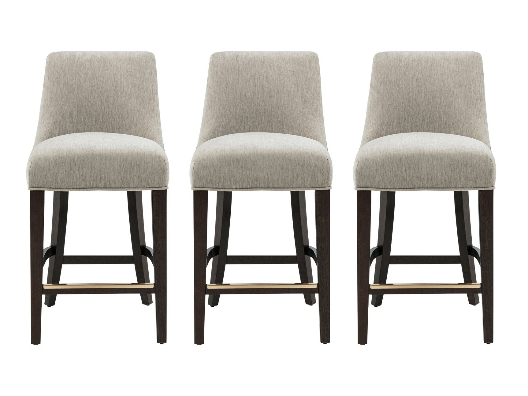 Beever Counter Stool in Taupe (set of 3) - Ornate Home