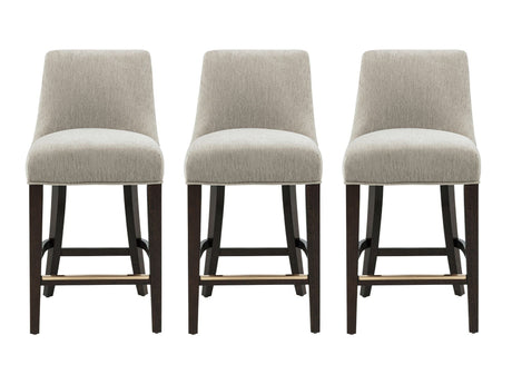 Beever Counter Stool in Taupe (set of 3) - Ornate Home