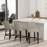 Beever Counter Stool in Taupe (set of 3) - Ornate Home