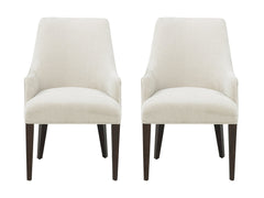 Beever Dining Armchair in Cream (set of 2) - Ornate Home