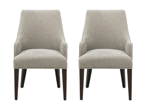 Beever Dining Armchair in Taupe (set of 2) - Ornate Home