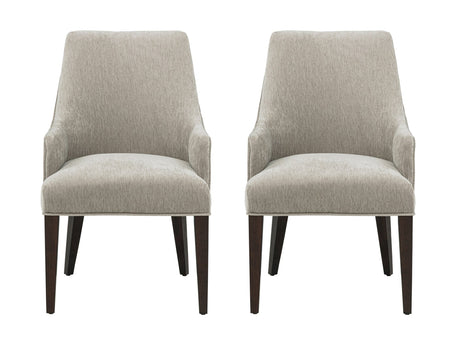 Beever Dining Armchair in Taupe (set of 2) - Ornate Home