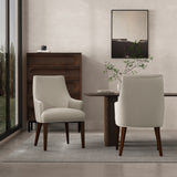 Beever Dining Armchair in Taupe (set of 2) - Ornate Home