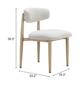 Bege White Dining Chair - Ornate Home
