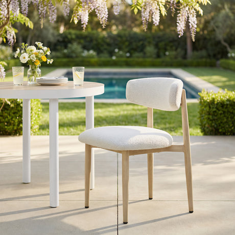 Bege White Outdoor Dining Chair - Ornate Home