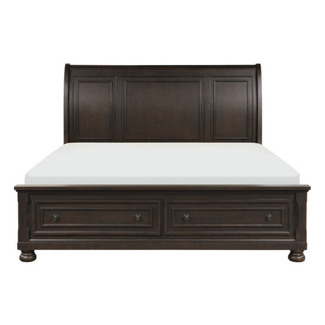 Begonia Brown Eastern King Platform Bed - Ornate Home