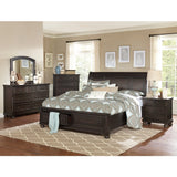 Begonia Brown Eastern King Platform Bed - Ornate Home