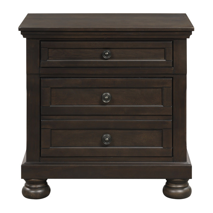 Begonia Brown Nightstand - Ornate Home