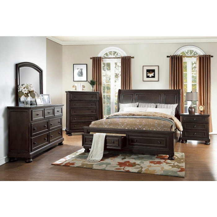 Begonia Brown Queen Platform Bed - Ornate Home