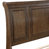 Begonia Brown Queen Platform Bed With Footboard Storage - Ornate Home