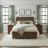 Begonia Brown Queen Platform Bed With Footboard Storage - Ornate Home