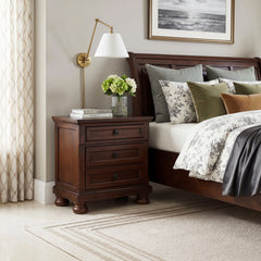 Begonia Dark Cherry Nightstand - Ornate Home
