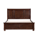 Begonia Silver Queen Platform Bed With Footboard Storage - Ornate Home
