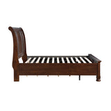 Begonia Silver Queen Platform Bed With Footboard Storage - Ornate Home