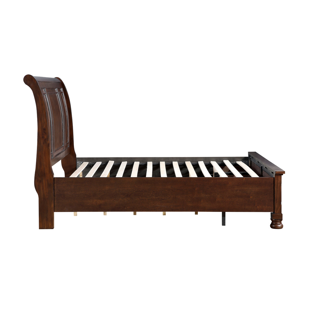 Begonia Silver Queen Platform Bed With Footboard Storage - Ornate Home
