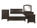 Begonia Grayish Brown 5-Piece Queen Bedroom Set - Ornate Home