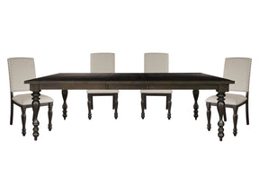 Begonia Grayish Brown/Gray 5-piece Dinig Table Set - Ornate Home