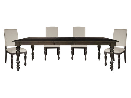 Begonia Grayish Brown/Gray 5-piece Dinig Table Set - Ornate Home