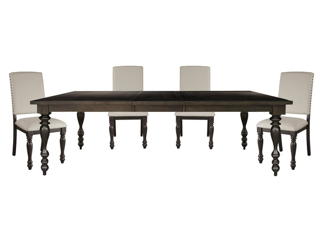 Begonia Grayish Brown/Gray 5-piece Dinig Table Set - Ornate Home