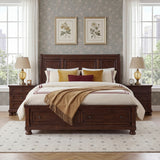Begonia Silver California King Platform Bed With Footboard Storage - Ornate Home