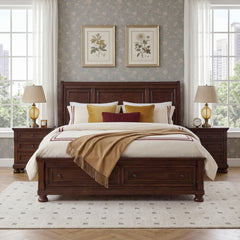 Begonia Silver California King Platform Bed With Footboard Storage - Ornate Home