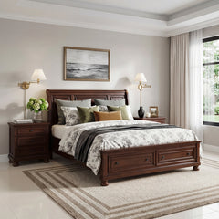 Begonia Silver California King Platform Bed With Footboard Storage - Ornate Home