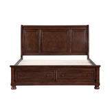 Begonia Silver Eastern King Platform Bed With Footboard Storage - Ornate Home