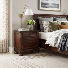 Begonia White Nightstand - Ornate Home