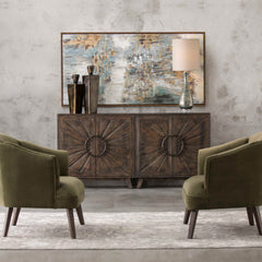 Behind The Falls Multicolor Abstract Art - Ornate Home