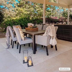 Beige Braided Faux Jute Outdoor Rug - Ornate Home