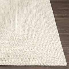Beige Braided Faux Jute Outdoor Rug - Ornate Home