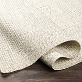 Beige Braided Faux Jute Outdoor Rug - Ornate Home