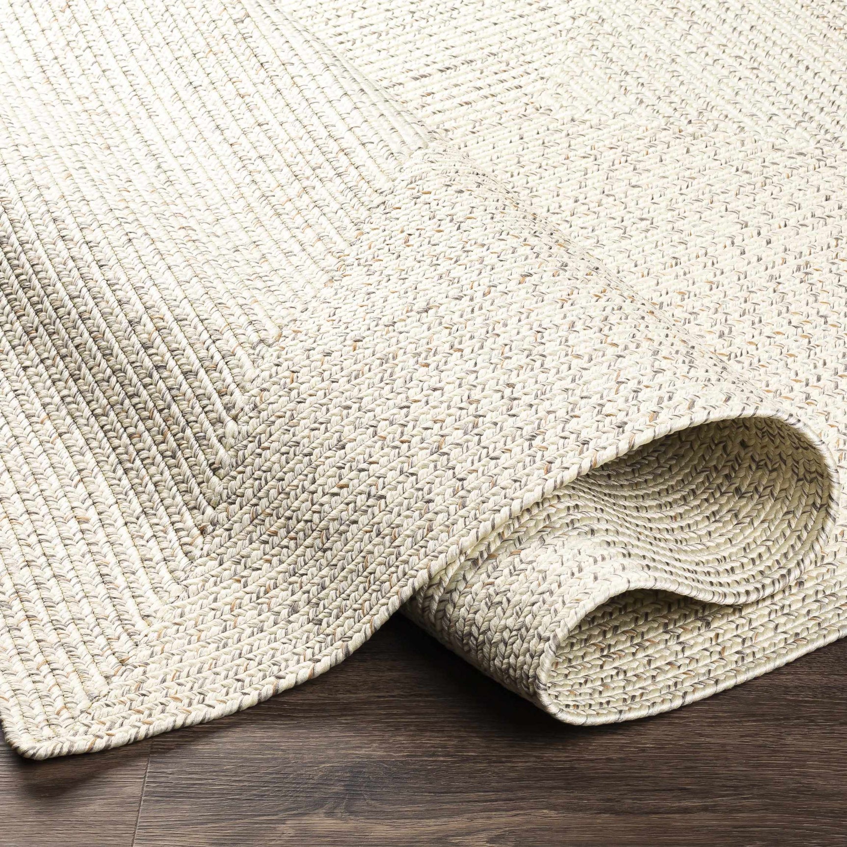 Beige Braided Faux Jute Outdoor Rug - Ornate Home