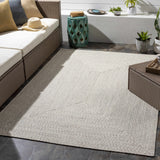 Beige Braided Faux Jute Outdoor Rug - Ornate Home