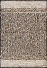 Beige Charcoal Areli Outdoor Area Rug - Ornate Home