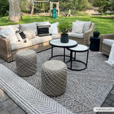 Beige Charcoal Areli Outdoor Area Rug - Ornate Home