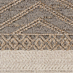 Beige Charcoal Areli Outdoor Area Rug - Ornate Home