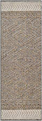 Beige Charcoal Areli Outdoor Area Rug - Ornate Home