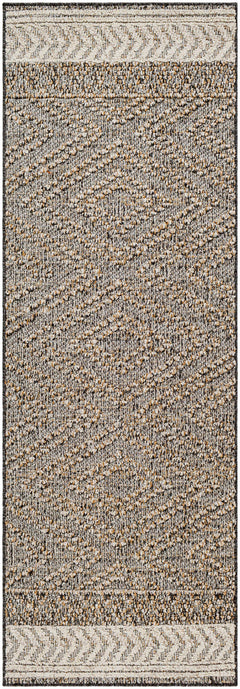 Beige Charcoal Areli Outdoor Area Rug - Ornate Home