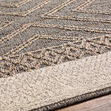 Beige Charcoal Areli Outdoor Area Rug - Ornate Home