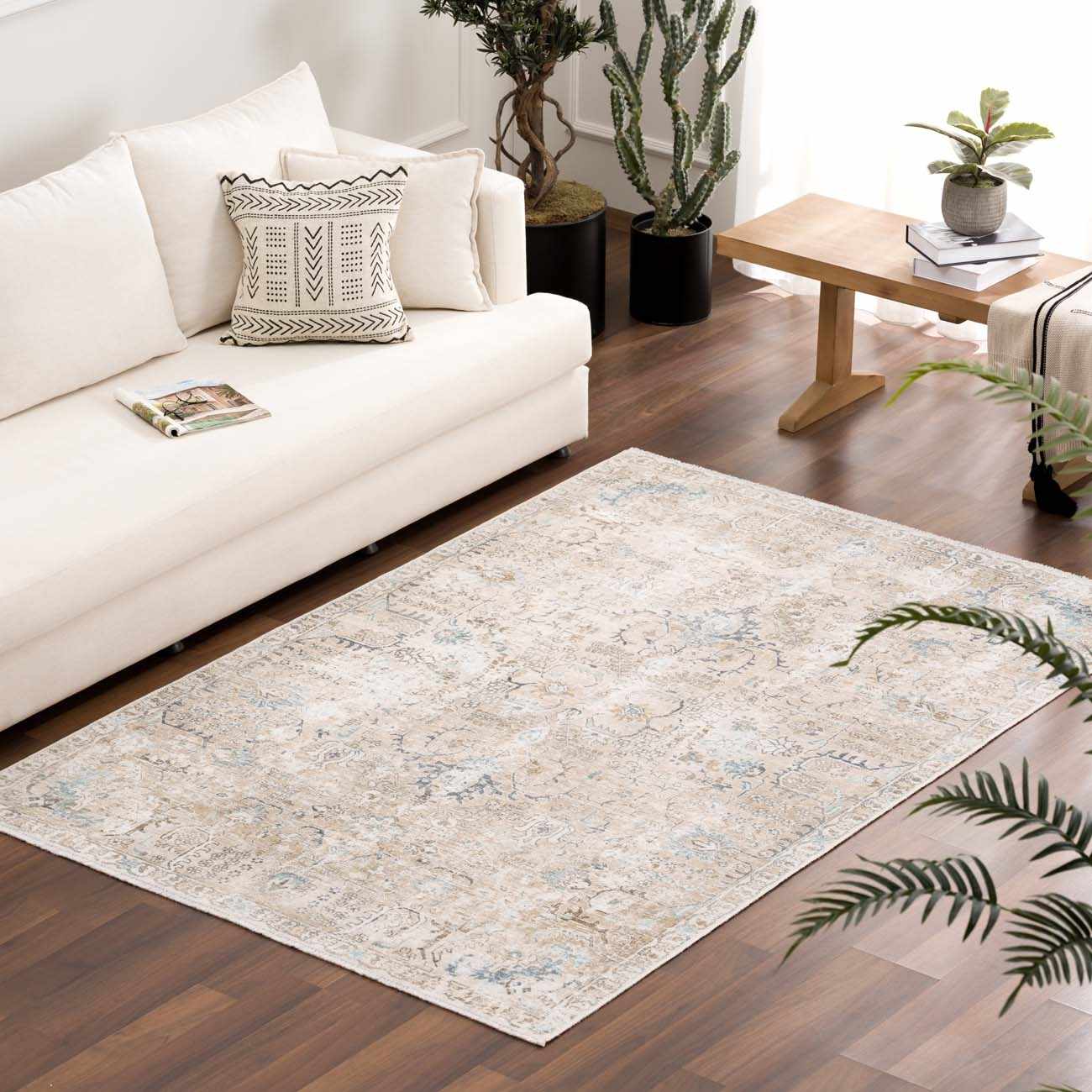 Beige Holi-4600 Washable Area Rug - Clearance - Ornate Home