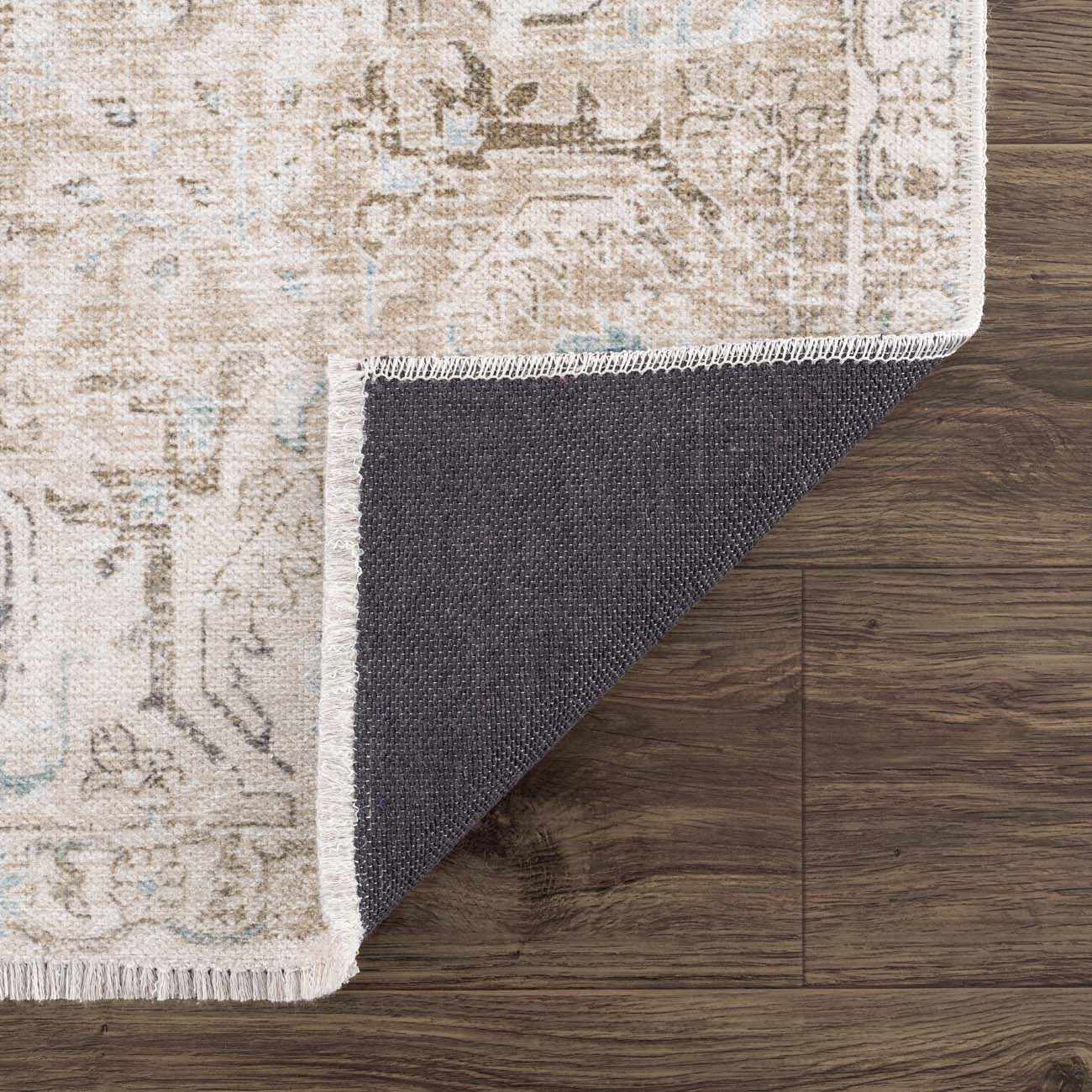 Beige Holi-4600 Washable Area Rug - Clearance - Ornate Home