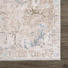 Beige Holi-4600 Washable Area Rug - Clearance - Ornate Home