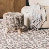 Beige Liversedge Leopard Print Area Rug - Ornate Home
