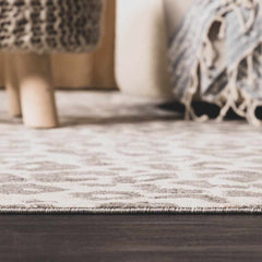 Beige Liversedge Leopard Print Area Rug - Ornate Home