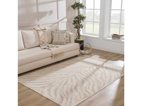 Beige Manteca Zebra Print Area Rug - Ornate Home