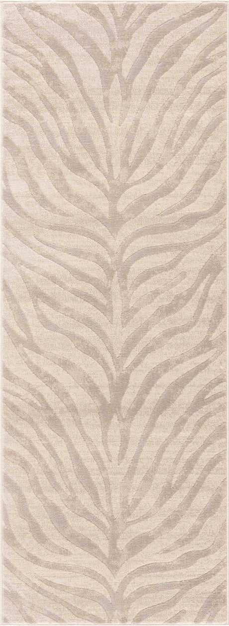 Beige Manteca Zebra Print Area Rug - Ornate Home