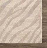 Beige Manteca Zebra Print Area Rug - Ornate Home