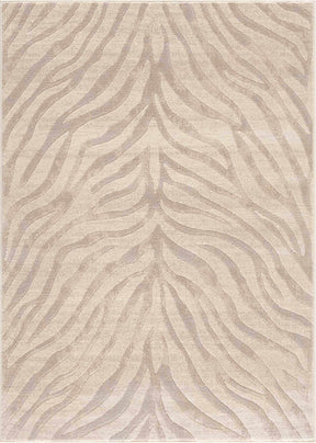 Beige Manteca Zebra Print Area Rug - Ornate Home